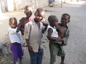 Boys in Maduguri Nigeria smile for the camera